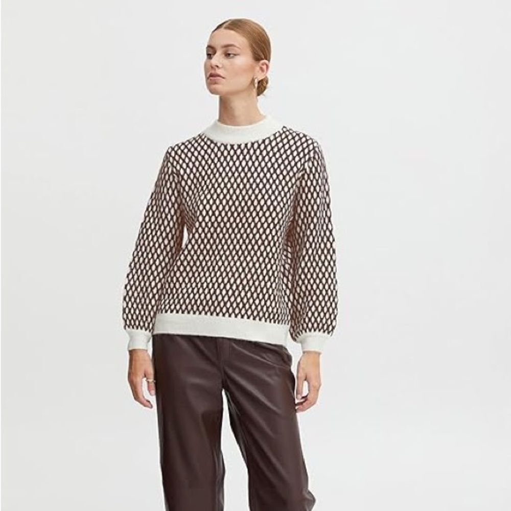 ICHI Alpaca Blend Pullover Knit Sweater